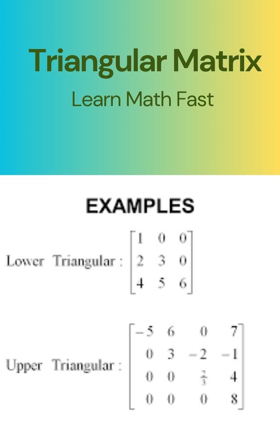 Triangular Matrix Math Worksheets