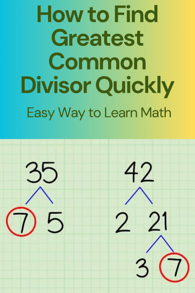 How to Find Greatest Common Divisor Quickly cool math art Course